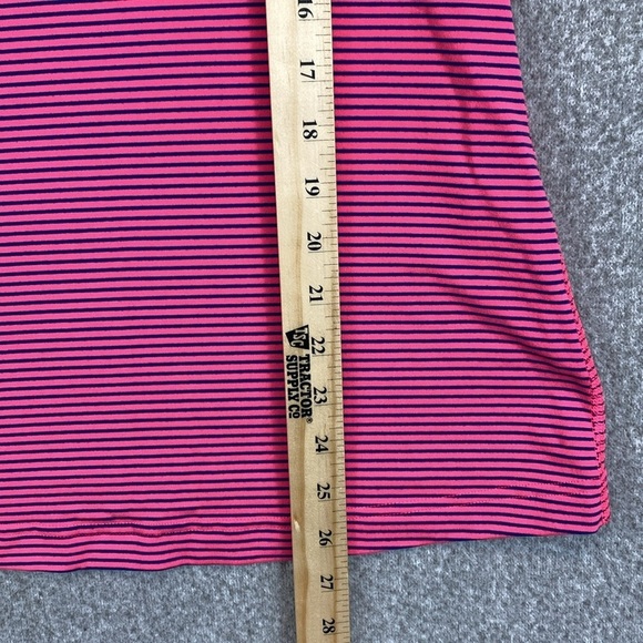Lululemon Cool Racerback tank hot pink with blue stripes S straight hem - Picture 5 of 5